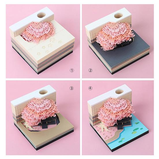 3D-календарь с разрывом и светодиодной подсветкой, художественная бумажная скульптура, домик на дереве с подсветкой