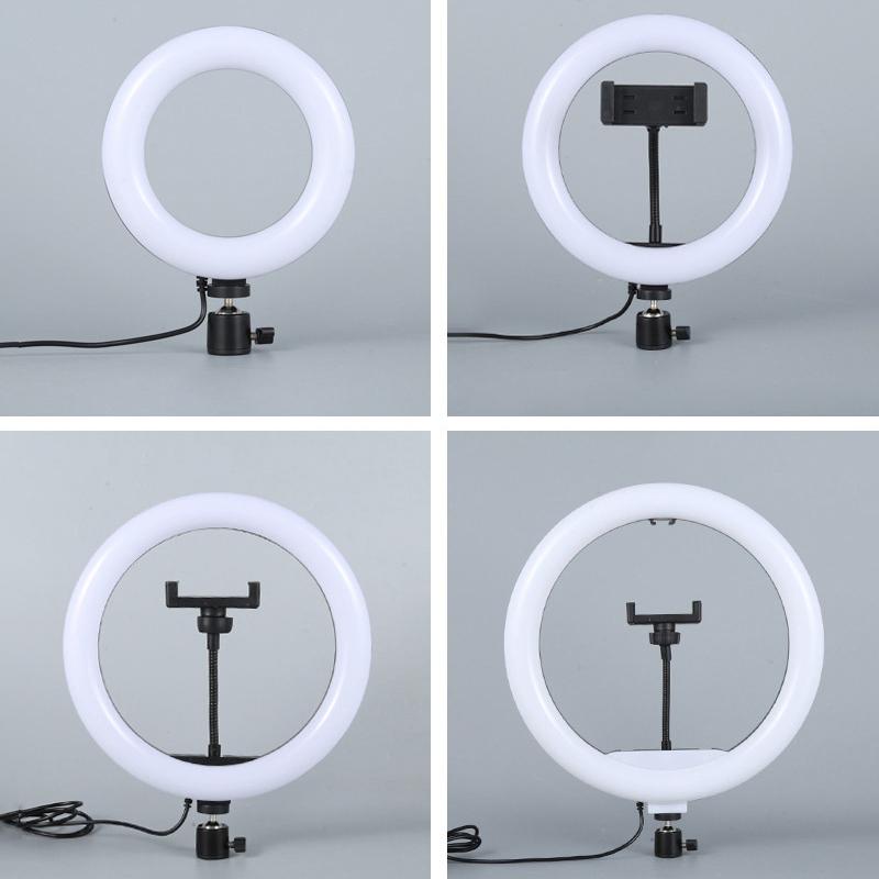 RGB-светильник для телефона с подсветкой для селфи на штативе 10 дюймов 12 дюймов Ослепительный цветной свет для фотоконференций с подсветкой
