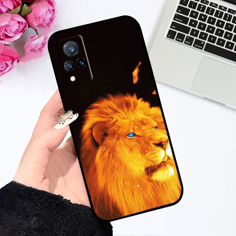 Чехол для Vivo V21 4G 5G V21s V2066 V2050 Мультяшное Животное Мягкий Силиконовый TPU Чехол для Телефона Для V21e V2061 V2055 Ударопрочный Бампер