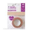 2 masking tapes 1,5 cm x 10 m - fond rose et croix dorée