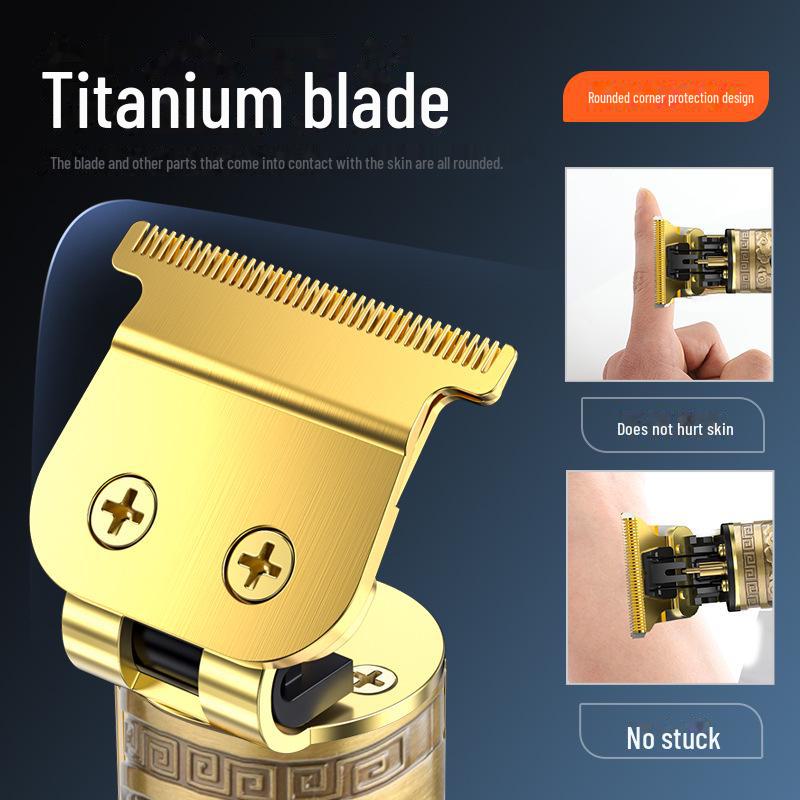 Электрическая аккумуляторная машинка для стрижки волос для мужчин: Водонепроницаемый, специальный дизайн резьбы