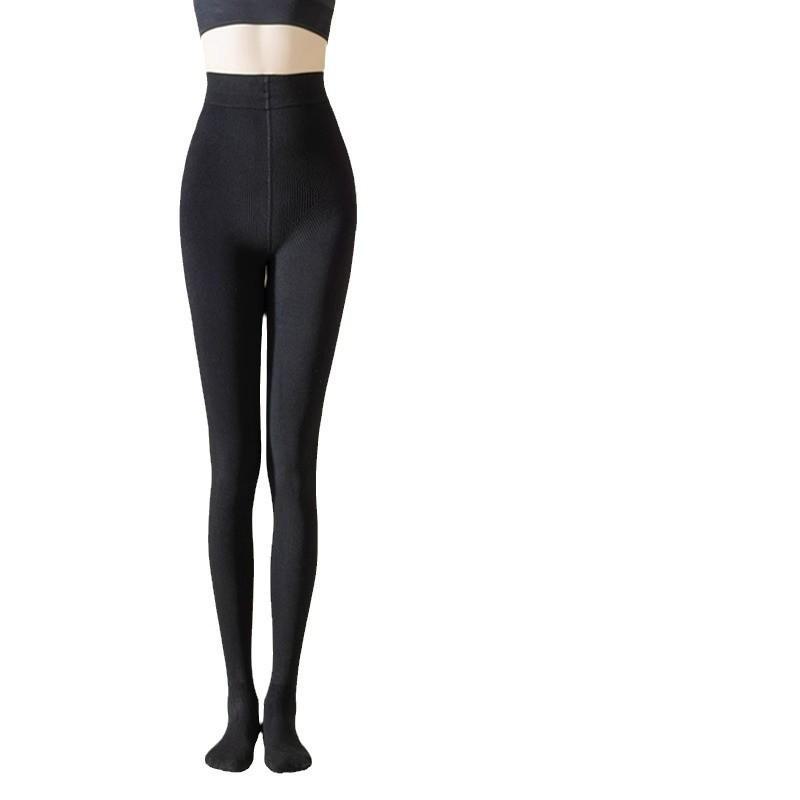 Женские серые бархатные колготки без спадов — плотные, большого размера, утягивающие, идеально подходят для весны, осени и зимы