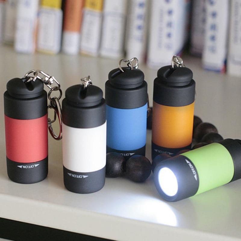 Светодиодный микрокарманный фонарик Портативный USB перезаряжаемый фонарик-брелок Водонепроницаемый Домашний Уличный Походный Кемпинговый Фонарик