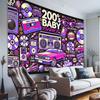 1 piece of polyester fiber photography backdrop from the 2000s retro style - vibrant party banner with tape pattern