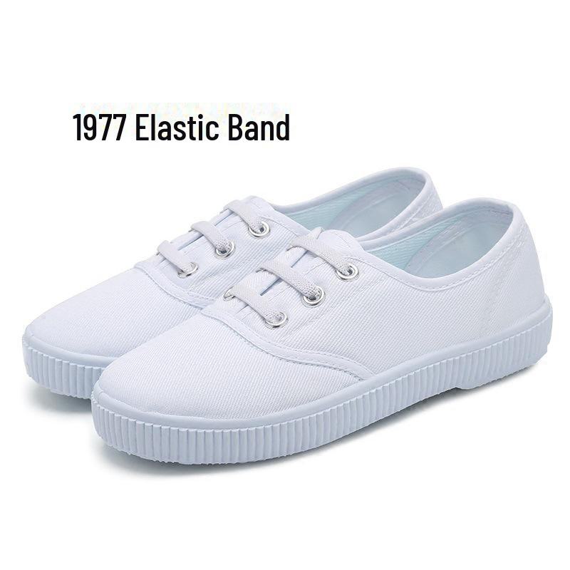 Детские танцевальные туфли на липучках - белые кроссовки для помещений для мальчиков и девочек