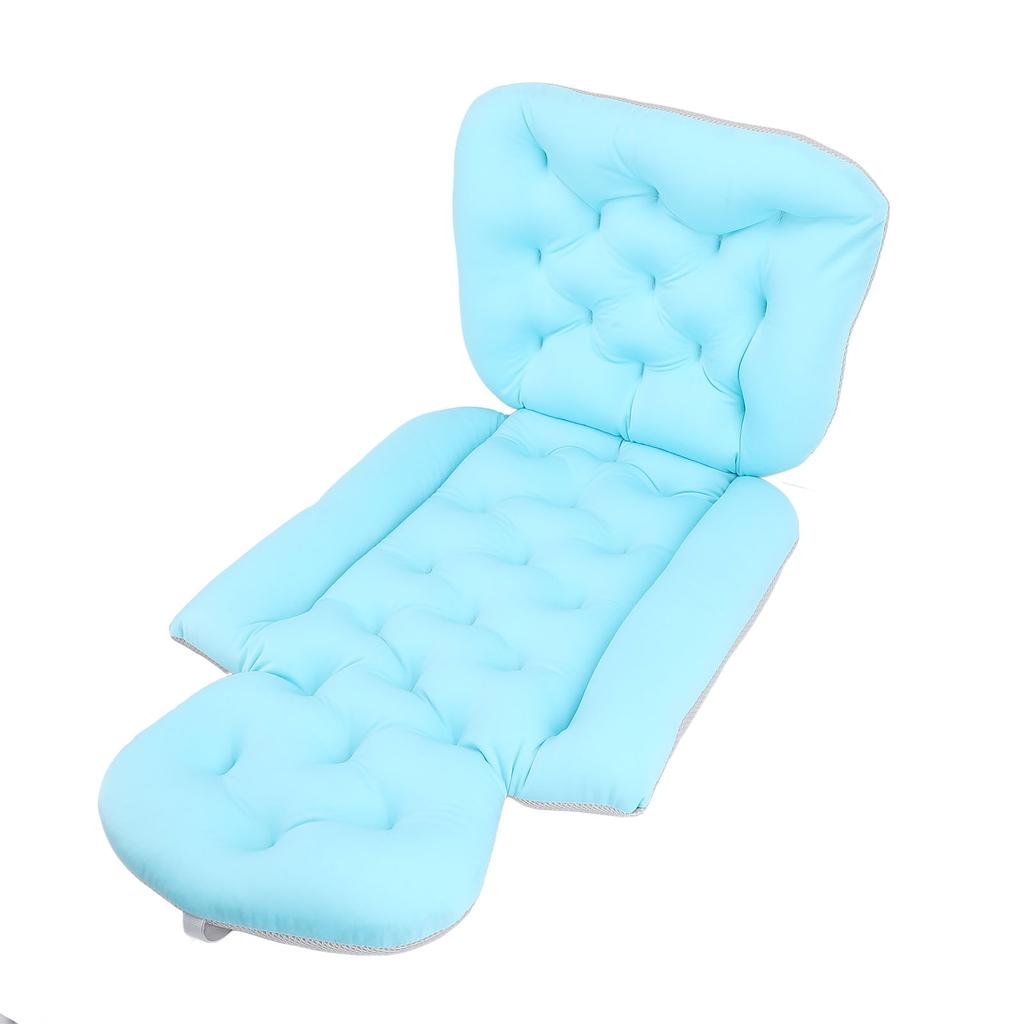 Подушка для ванны на все тело, противоскользящая, быстросохнущая, с поддержкой шеи, с присоской, синяя