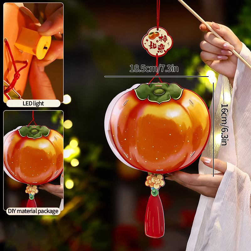 Mid-Autumn Festival Lanterns Diy Palace Lanterns Material Package Hand-Held Flower Lanterns Party Atmosphere Glowing Props Gifts