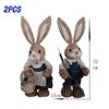 32cm Easter Rabbit Props Home Living Room Decoration Ornaments Simulation Rabbit Easter Grass Fur Rabbit