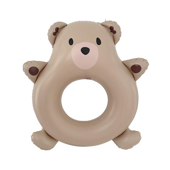 Надувные круги для плавания в форме медведя для детей, надувные круги для плавания с изображением животных из мультфильмов для летней пляжной вечеринки