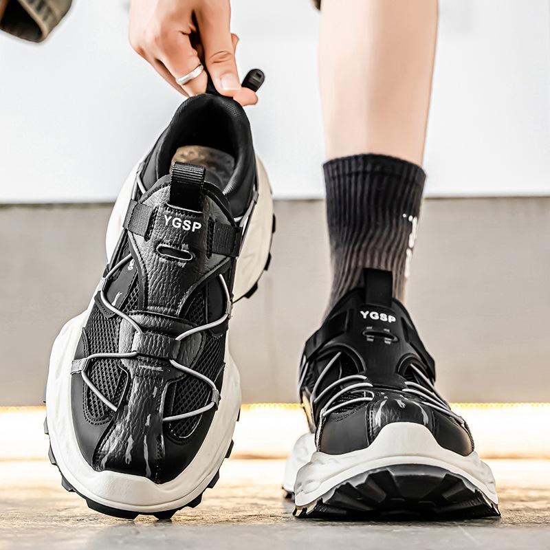 Сетчатые дышащие спортивные кроссовки мужские повседневные мужские туфли на высокой платформе папины модные кроссовки для молодых и юных студентов