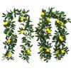 Real Touch Artificial Lemon Garland Green Plant Faux Fruit Vine  Door Wall Table Decor