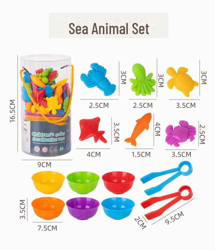 Семейная серия. Детские развивающие игрушки для счета и сортировки.