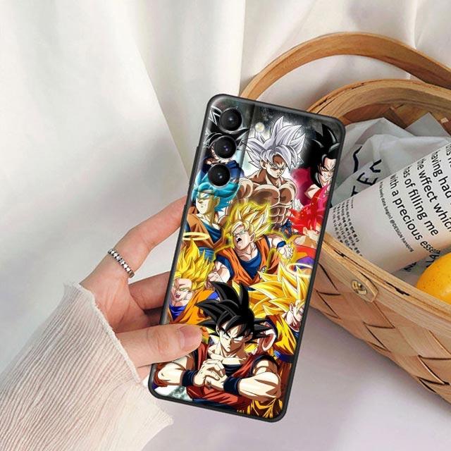 Чехол для телефона Samsung Galaxy S20 S21 FE S10 S9 S8 S22 Plus Ultra S10e Lite Чехол DragonBall Son Goku Anime Черный ТПУ Мягкий чехол