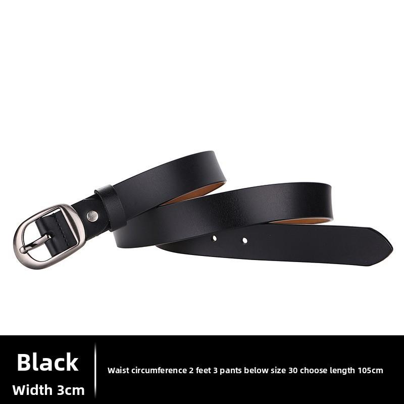 Womens Leather Belt With Simple Design And Bright Leather Finish For Casual Wear