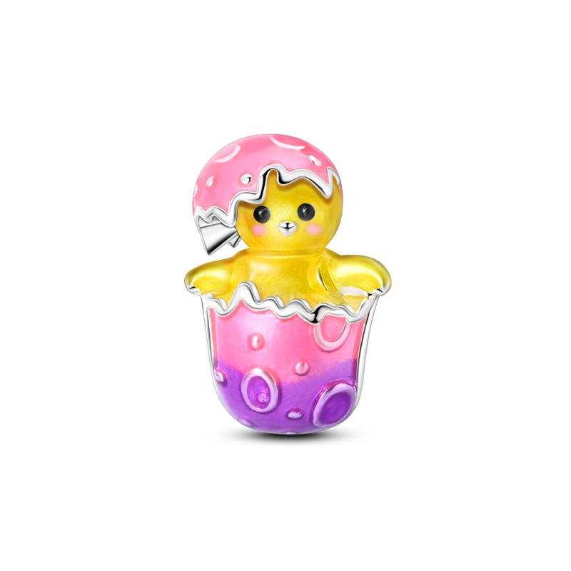 copper Colorful Charm Bead Charms Bead Sparkling Inlaid Zirconium Pendants Compatible With Authentic Accessories Bracelets Jewellery Gift