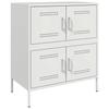 VidaXL Buffet blanc 68x39x79 cm acier, armoire, placard, buffet haut, armoire latérale, armoire de rangement, organisateur 842957