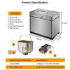 Biolomix BBM013 Stainless Steel 19 In 1 Automatic Bread Maker, 1KG Capacity, 650W Programmable Bread Machine
