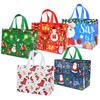 4/8pcs Christmas Gift Bag with Handles Xmas Non-Woven Tote Bag Santa Snowman Candy Treat Bags Navidad New Year Party Decorations
