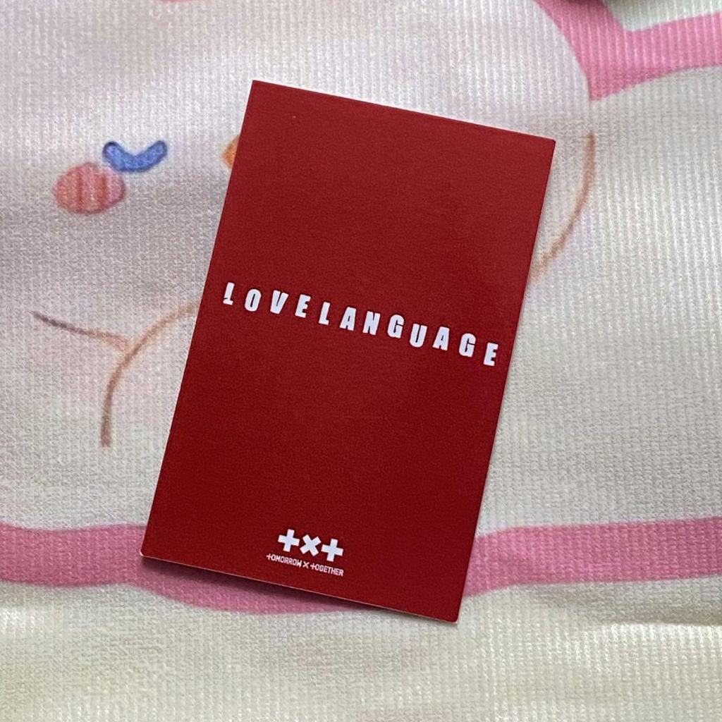 [USED] TXT Sanok Hueningkai Public Broadcast Korea Love Language Trading Card