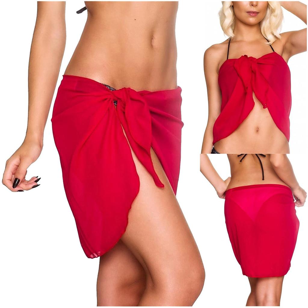 Women's Sexy Solid Color Beach Skirt Swimwear Cover Up