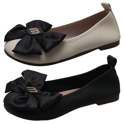 Модные женские балетки с круглым носком 2025 лето милые балетки удобные элегантные изящные клетчатые с бантом женская обувь больших размеров 35-43