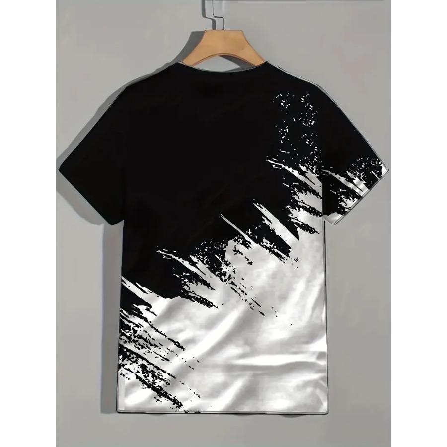 Стильная мужская футболка с рисунком — удобная, дышащая, с коротким рукавом для повседневных летних занятий — повседневная, модная и универсальная футболка для мужчин