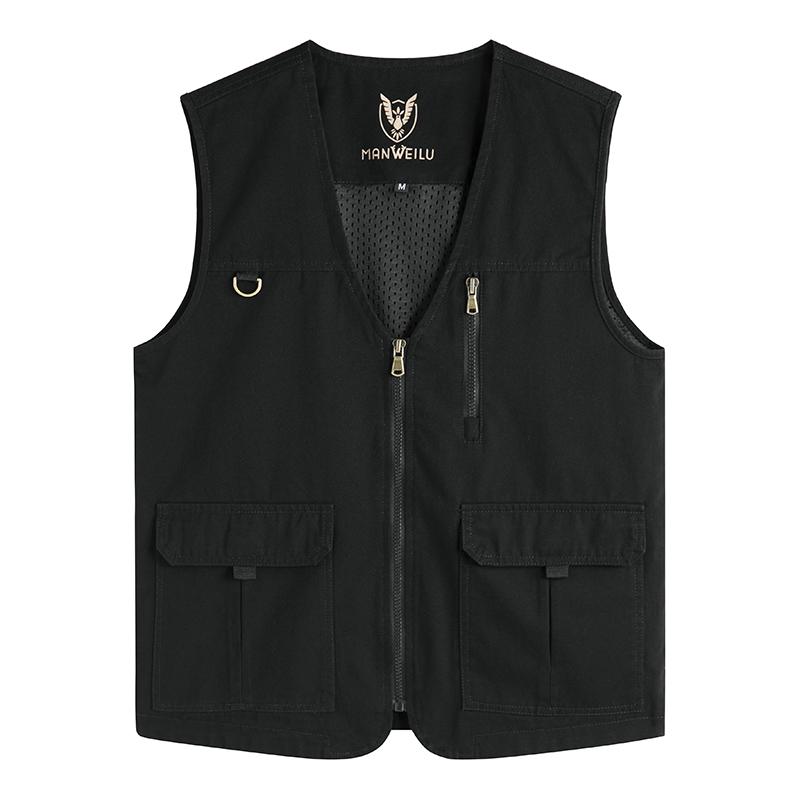 Large Size 8XL Outdoor Leisure Vest Men's Multi-Pocket Breathable Outdoor Sports Coat Leisure Vest Men