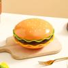 Plastic Mini Dinner Plate Burger-Shaped Dinnerware Set Stackable Hamburger Plate Set  Table Decor
