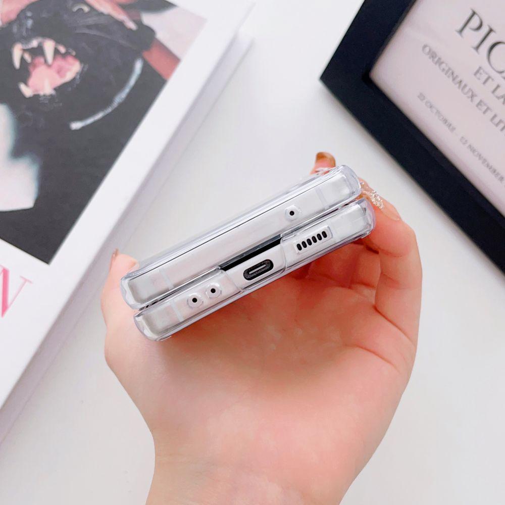 Для Samsung Galaxy Z Flip 4 Zflip 3 5g Zflip4 чехол-зеркало, силиконовый складной противоударный защитный жесткий чехол, аксессуары
