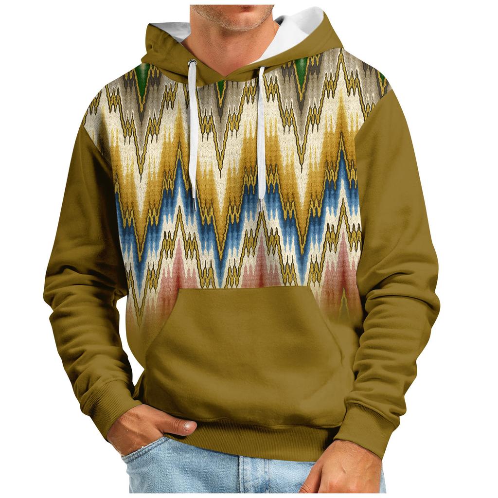 Модный свободный мужской и женский свитер с капюшоном с длинным рукавом и принтом