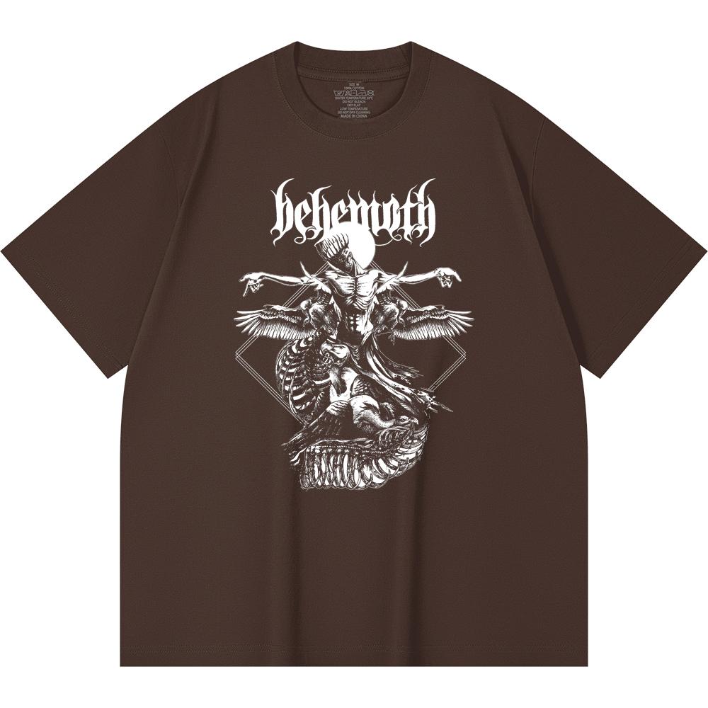 Хлопковая футболка плотностью 230 г/м² 100% Хлопок Heavy Metal Футболка с принтом рок-группы Популярная музыка Унисекс Тяжелая хлопковая футболка