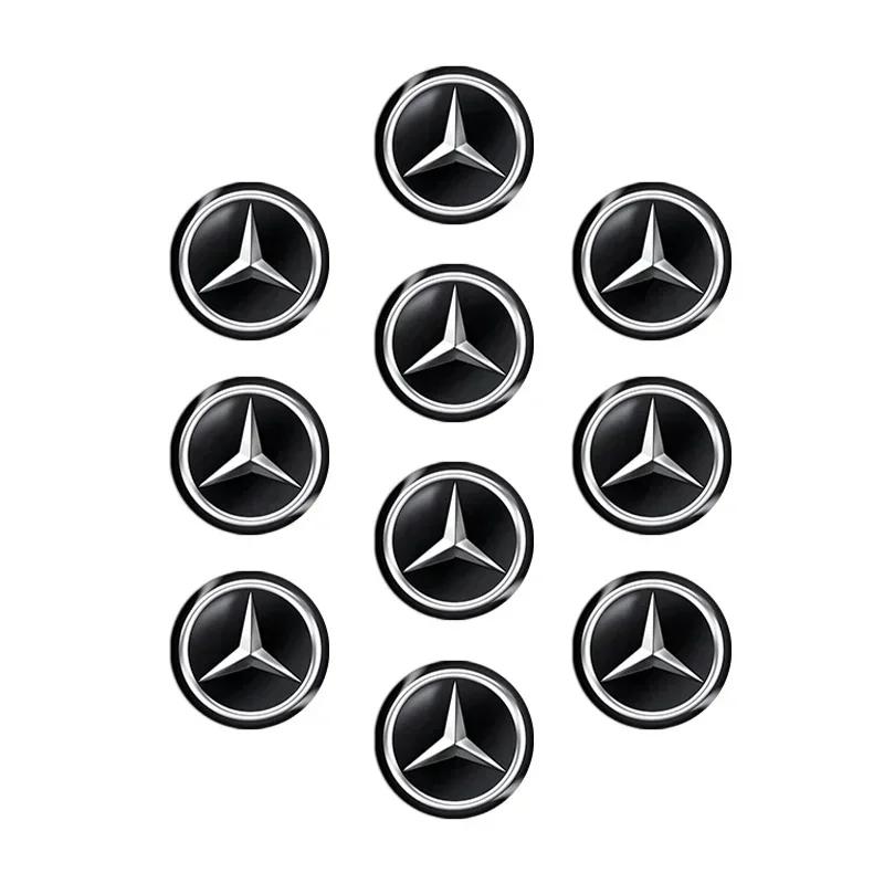 For Mercedes Benz AMG CLA W206 W220 W211 W212 W210 W221 W222 Accessories Car Remote Key Sticker Aluminum Emblem Decoration Decal NDEFG1