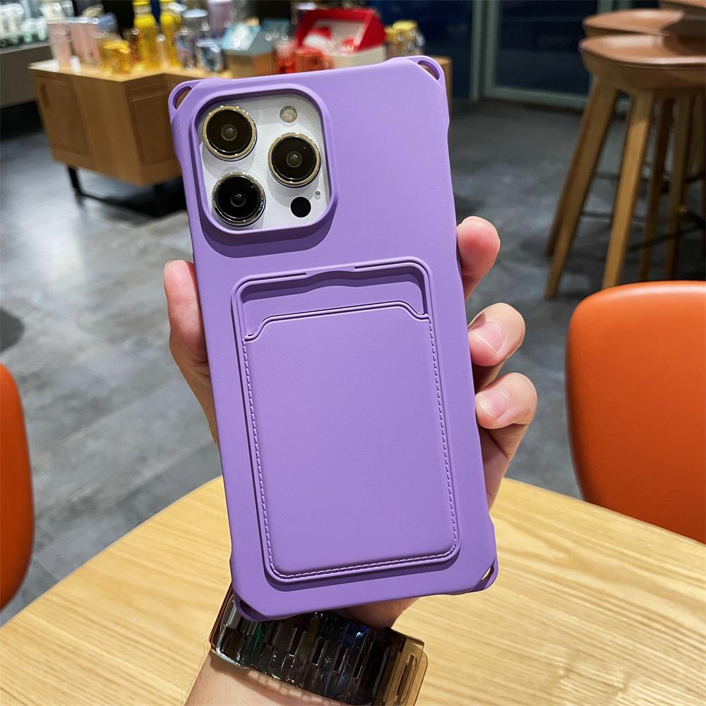Однотонный квадратный матовый чехол из ТПУ с отделением для карт для iPhone 16 Pro Max 15 Pro 14 13 12 11, защита линз, противоударный мягкий чехол для телефона