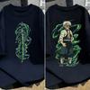 Oversized Demon Slayer Anime Printed Men and Women Tshirt Summer Couple Street Fashion Casual Parent Child Top Harajuku Y2K