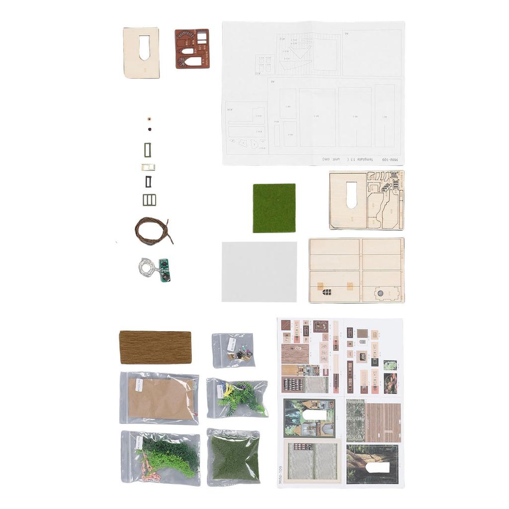 Набор для сборки дома своими руками со светодиодной лентой, открытый/закрытый, миниатюрный деревянный дом, набор для сборки, настольное украшение