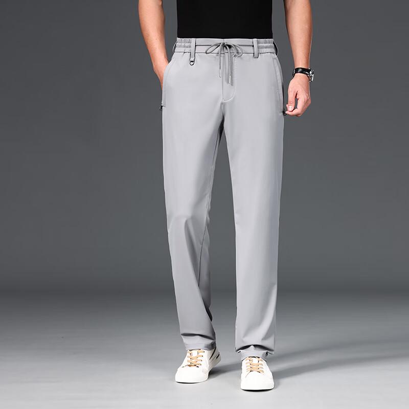 Мужские повседневные быстросохнущие брюки из ледяного шелка