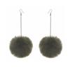 New Big Pompom Drop Earrings Fashion Soft Rabbit Fur Ball Pompom Pendant Long Dangle Earrings For Women Girl Party Gifts