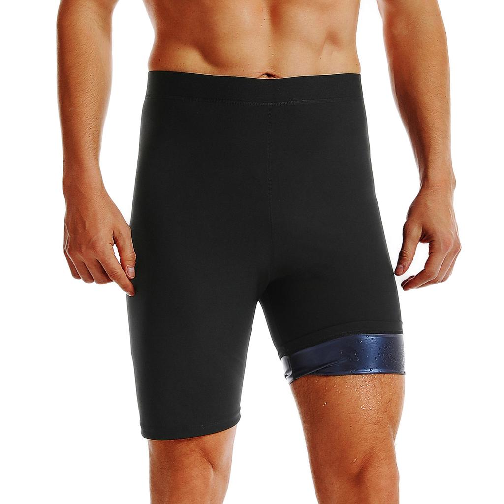 Мужские шорты для пота в сауне, горячие термолеггинсы, шорты для контроля живота, шорты для тренажерного зала и фитнеса, корректирующее белье, костюм для сауны, формирователь тела, нижнее белье для похудения