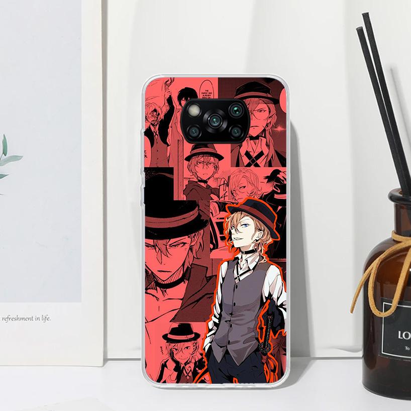 Чехол для телефона Bungo Stray Dogs Manga для Xiaomi Poco X7 X6 X5 M7 M8 Pro F7 Ultra Redmi 15C 15 13C 13 12C 12 10 10C 10A Художественные Fundas P