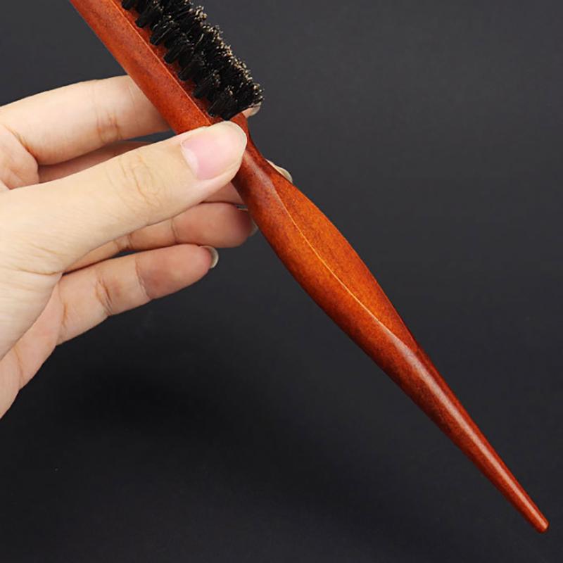 2 шт. Щетка для волос из высококачественной щетины с деревянной ручкой - уменьшает пушистость и статическое электричество - набор щеток для массажа кожи головы для всех типов волос