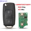 Jingyuqin Car Remote Key For VW Bora Golf Polo Passat Touran Seat Skoda 434MHz ID48 Chip 1J0959753AG/ 1J0959753CT/1J0959753DJ