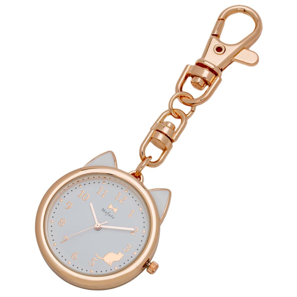 Pocket Watch Analog Keychain Watch Bag Charm White [Fieldwork] Women's MKK2305P-1