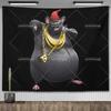 Гобелен с мемом Biggie Cheese Каваи Аниме Крыса Гобелен Настенный Эстетический Декор Комнаты Баннер Украшение Дома Макраме Рождество