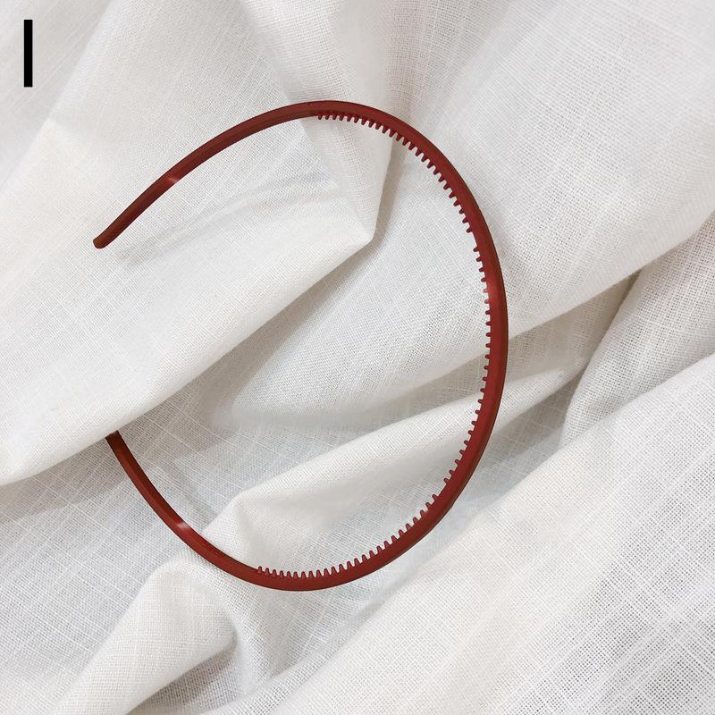 Woman Girls Anti-Slip Hair Hoop Headwear Fashion Plastic Thin Headband Resin Hairbands Frosted Hair Accessories
