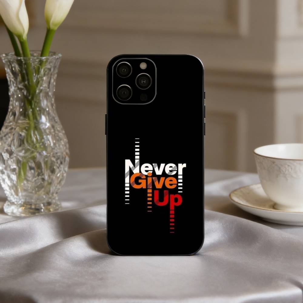 N-Никогда G-не сдавайся Чехол для телефона Для iPhone 17pro, 16,15,14,13,12,11 X XR Plus, Другие Мягкий черный чехол