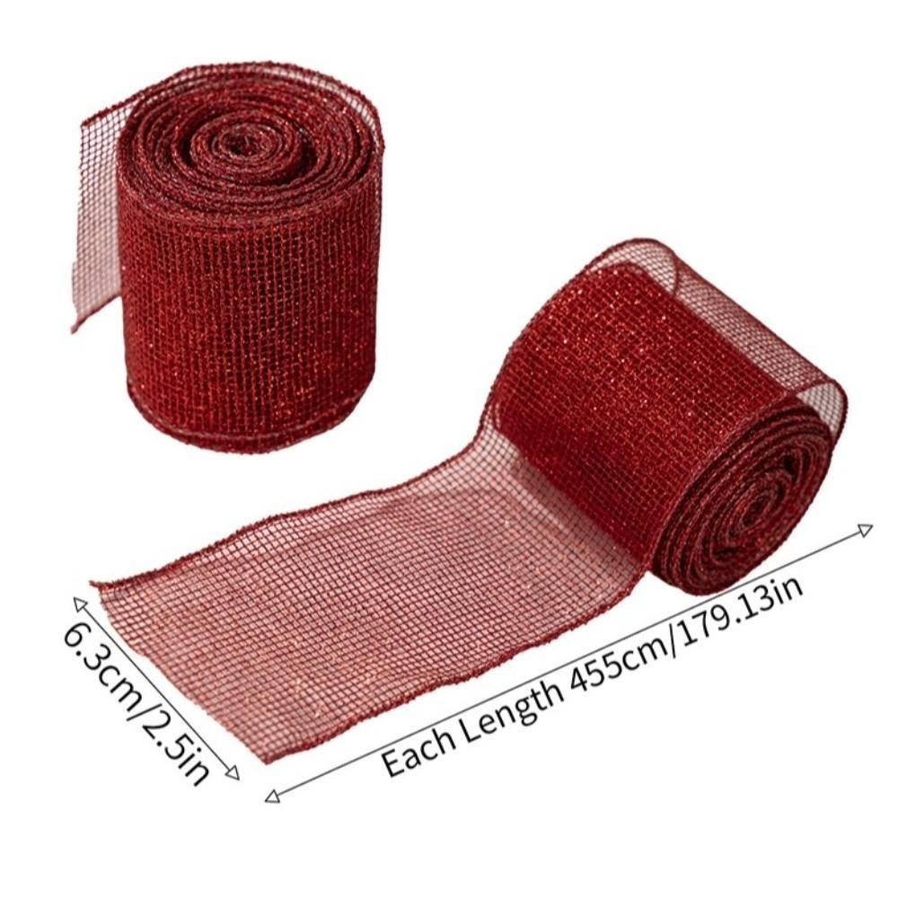 Wavy Binding Christmas Tree Decorations 1Roll 179.13in Wreath Ribbon DIY Crafts
