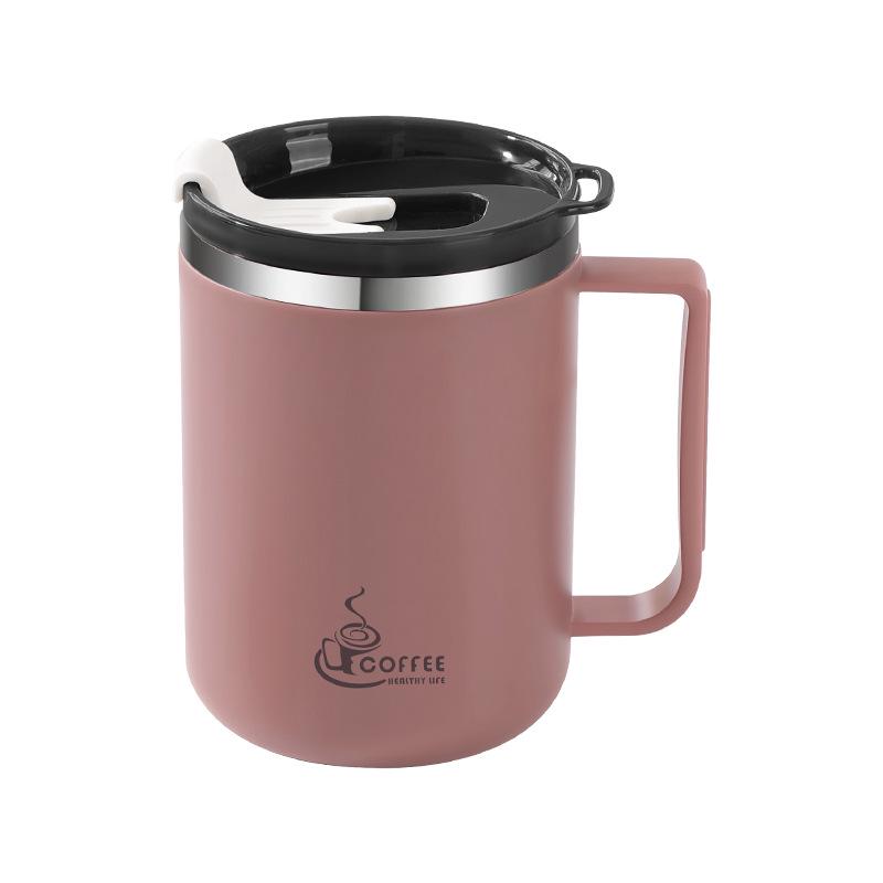 Drop-Proof 304 Stainless Steel Mug with Lid for Home, Office, or Dorm Use