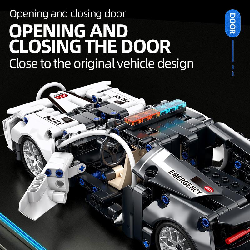 ToylinX 410 шт. Конструктор полицейская машина Раннее обучение Развивающие преимущества Интеллект Сборные игрушки Детские подарки