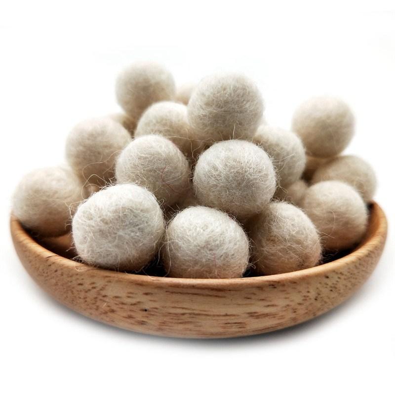 Шерстяной фетровый шар ручной работы, рождественские 10 шт., серьги, аксессуары, цветной меховой шар, сделай сам, помпоны, шар из шерстяной пряжи, 1,5 см