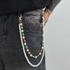 Ingemark Hip Hop Imitation Pearl Colorful Rhinestone Jeans Pants Chain Men Trend Creative Metal Pendant Bag Chain Couple Jewelry